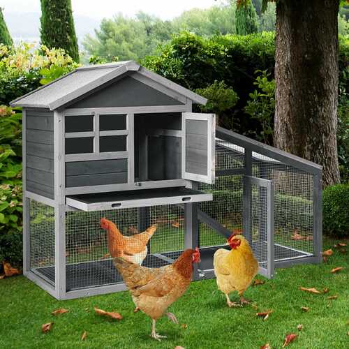 Large Wooden Chicken Coop for Indoor & Outdoor Use